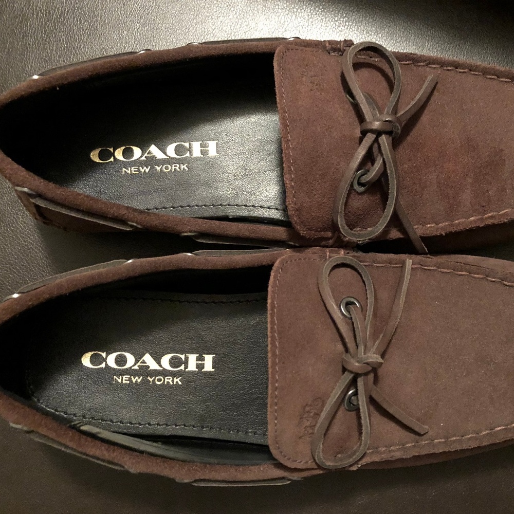 Men's Coach Brown Suede Loafers